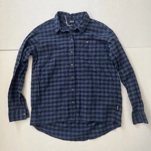 Patagonia Driving Song Flannel Shirt Salina Dolomite Blue 41615 Women Small - Picture 1 of 8
