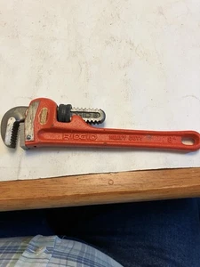 RIDGID TOOLS 8" STRAIGHT PIPE WRENCH HEAVY DUTY - USA RIDGE TOOL Co. - Picture 1 of 3