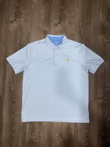 Masters Tech Polo Shirt Mens Size XL Blue Check Performance Augusta National - Picture 1 of 7