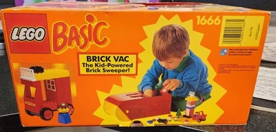 LEGO Basic 1666 Brick Vac 1991 NEW Sealed Set Vintage Kid Powered Sweeper - Image 1 of 4