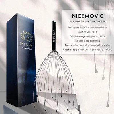 Head Massager Scratcher Tingler with 20 Fingers for Hair Scalp Deep Relaxation - Image 1 of 4