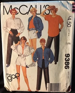 Vintage 1985 McCall’s ungeschnittenes Schnittmuster 9386 The Gap Top Shorts Hose Größe Large - Bild 1 von 3