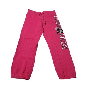 Girls Justice Pink Joggers Drawstring Pants Size 7 - Picture 1 of 11