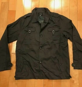 AKOMPLICE MILITARY JACKET 100% COTTON TWILL LIGHTWEIGHT SPRING JACKET GREY L-2XL - Picture 1 of 7