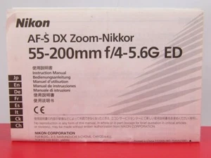 Nikon/Nikkor 55-200MM Lens Factory INSTRUCTION MANUAL Original Nice! - Picture 1 of 2