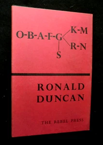 SIGNED; RONALD DUNCAN - O-B-A-F-G = K-M = R-N = S (1964-1st) Vintage Play, RARE - Picture 1 of 6