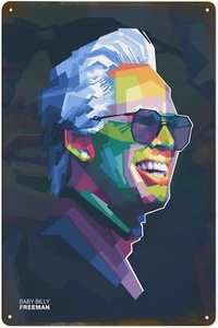 Baby Billy Freeman WPAP Metal Tin Sign Poster Painting Sign Funny Wall Art Decor - Picture 1 of 6