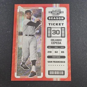 2023 PANINI CHRONICLES CONTENDERS OPTIC ORLANDO CEPEDA RED WAVE 135/199 MZ1 - Picture 1 of 2