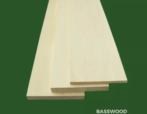 Pack of 3, Basswood Thin Dimensional Lumber Boards Wood Blanks 3/8"x1-1/2"x16" - Picture 1 of 1