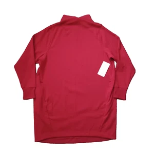 Athleta Cozy Karma Dress Womens 1X Candy Red Mock Neck Long Sleeve Zip Pockets - Picture 1 of 22