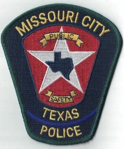 Missouri City Public Safety green border TX Texas Police Patch  - Picture 1 of 1