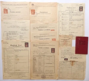 DOCUMENTOS CHECOS POST HOLOCAUSTO 16 AÑOS JUDÍO MAUTHAUSEN SOBREVIVIENTE 1945-1947 - Imagen 1 de 8