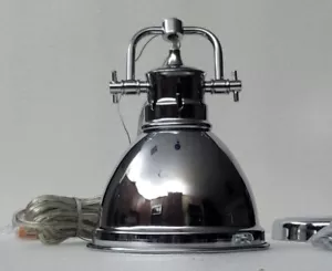 Golden Lighting Duncan Mini Pendant Light with Chrome Shade and Chain 6.5 inch - Picture 1 of 3