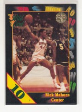 RICK MAHORN 1991-92 Wild Card NCAA 10 Stripe Parallel #113 Hampton Mint