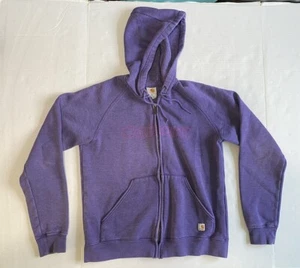 Carhartt Spell Out Felpa con cappuccio viola e zip M (8/10) - Foto 1 di 7