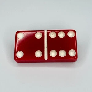 Vintage Domino Pin Brooch #10 Handmade Custom Jewelry Accessory 4/6 - Picture 1 of 3