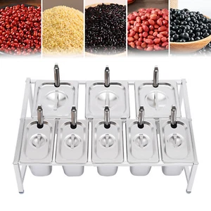 Soporte de condimento inclinado expandible de 2 niveles de 13,8"-23,6" con 8 sartenes - Imagen 1 de 12