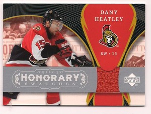 2007/8 Upper Deck Trilogy Jersey Dany Heatley Ottawa Senators 