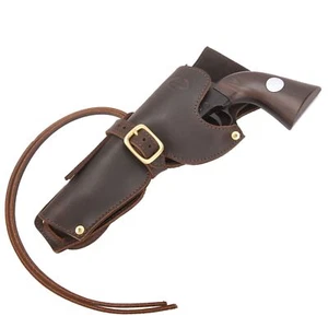 Funda de revólver de cuero genuino Warp Western Cowboy funda de revólver portátil - Imagen 1 de 44