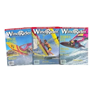 Vintage 1990 Lot of 3 Wind Rider Magazine Windsurfing Sailboard Surfing VTG 90s - Picture 1 of 1