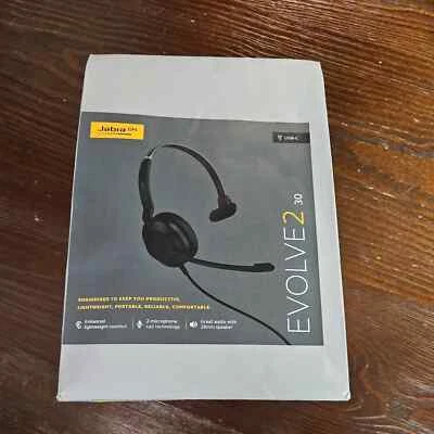 Jabra Evolve2 30 Mono UC Usb-c mit Kabel Computer Headset 23089-889-879 Neu - Bild 1 von 2