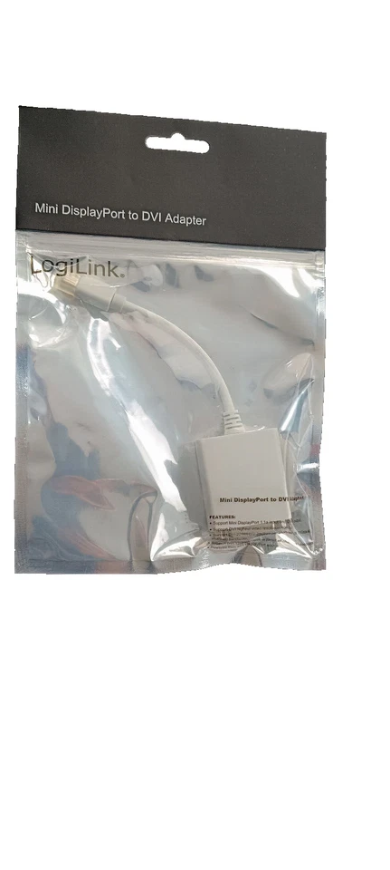 LogiLink Mini DP to DVI Adapter CV0037 weiß - Bild 1 von 1