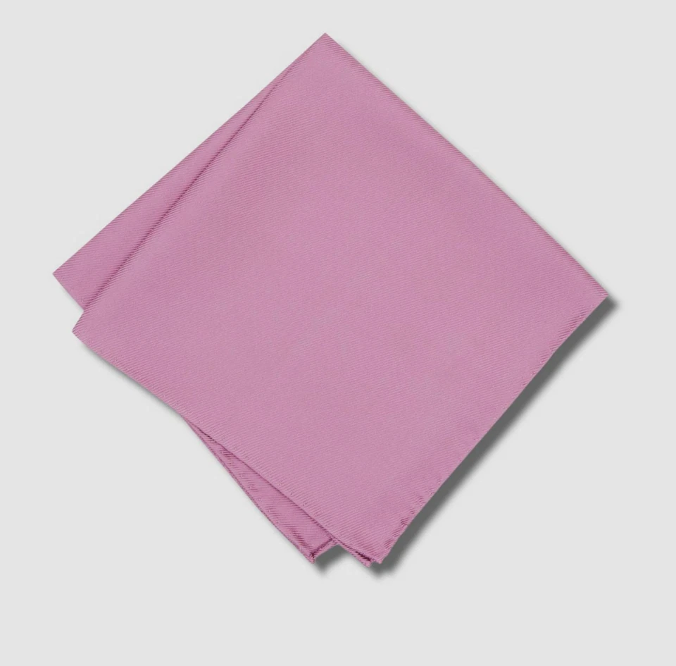 $35 Alfani Men's Pink Solid Twill Silk Pocket Square Handkerchief - Image 1 of 1