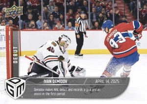 UD Game Dated Moments 2024-25 Ivan Demidov #77 ROOKIE /1199 *Desc* - Picture 1 of 2
