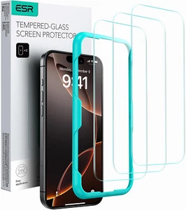 Glasfolie für iPhone 16 Pro Max, gehärtetes Glas mit Installationshalterung - Bild 1 von 12