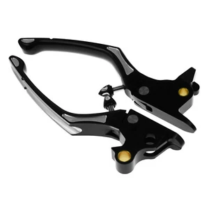 1 Pair CNC Brake Clutch Lever Fit For Harley Softail Slim Fat Boy FLSTN 2015-17 - Picture 1 of 6