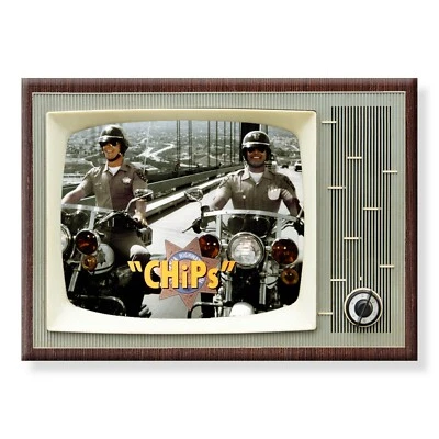 CHiPS TV Show Classic TV 3.5 inches x 2.5 inches Steel FRIDGE MAGNET - Image 1 of 2