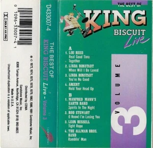 The Best of KING BISCUIT LIVE Volume 3 (Cassette 1991) Rod Stewart, Allman Bros. - Picture 1 of 6