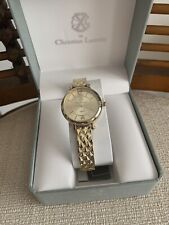 christian lacroix Gold Tone Watch In Box Needs Battery