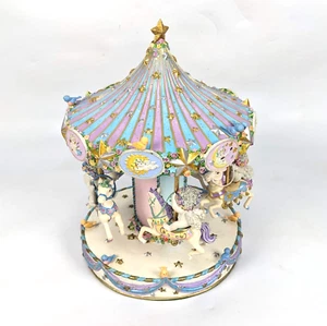 Danbury Mint Dreamsicles Carousel 2004 By Kristin - angels horses top wind - Picture 1 of 14