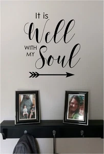 It's Well With my Soul Wandsticker Vinyl Aufkleber Kunst Bibelvers Schriftzug - Bild 1 von 1