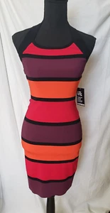 Neu mit Etikett Express Bodycon-Kleid Bandage dehnbar Neckholder Cocktail pink, lila, orange - Bild 1 von 8