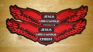 RELIGIOUS BIKER PATCH "JESUS WINGS" LARGE NEW NICE - Picture 1 of 2