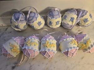 Hallmark 2002 Shimmering Easter Eggs 10 Set Handcrafted Vintage Ornaments - Picture 1 of 5