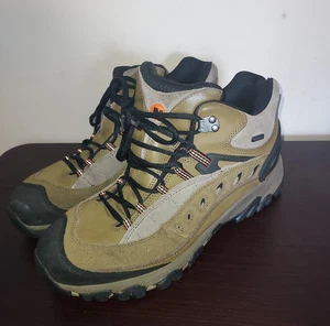 Merrell Men's Hiking Boots 12M Lace Up  Mid Waterproof Leather Kangaroo Boa - Picture 1 of 19