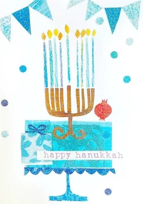 5 "May Shimmering Glow of Hanukkah Candles Reflect Warmth in Your Heart" CARDS - Image 1 of 2