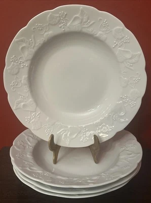 4 DANSK LIERRE LAUVAGE IVY RIM SOUP PASTA BOWLS SET LIMOGES FRANCE EXCELLENT - Image 1 of 4