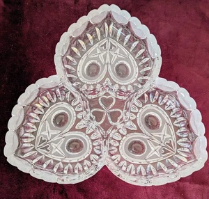 Vintage The Byrdes Collection by Hofbauer  4-Part Relish Dish TripHearts Germany - Picture 1 of 6