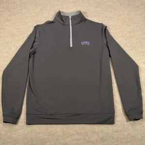 Peter Millar TCU Horned Frogs Perth Performance 1/4 Zip Mens Small Iron Gray - Picture 1 of 11