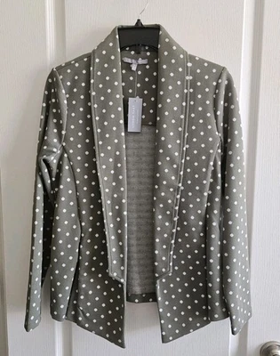 Blazer para mujer Lemon Tart verde lunares punto A S *NUEVO CON ETIQUETAS* Foto 1 de 4