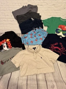Lot Of 9 Boys L &XL Shirts Shorts Swim Under Armour Nike Polo Gap Jcrew - Picture 1 of 21