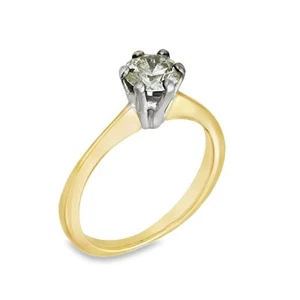 18ct Yellow Gold Diamond Engagement Ring - Size L - 0.68ct - Picture 1 of 4