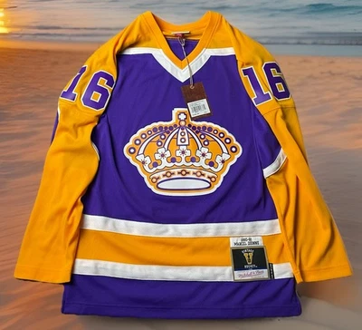 CAMISETA MITCHELL & NESS LOS ANGELES KINGS S MARCEL DIONNE LÍNEA AZUL $200 Foto 1 de 4