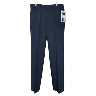 Haggar Trousers 38x34 Magic Stretch Navy Vintage Dacron Polyester Pants New - Image 1 of 4