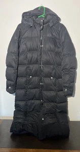 Chaqueta Eddie Bauer Mujer M Negra Plumón Puffer Abrigo Largo Invierno - Imagen 1 de 10