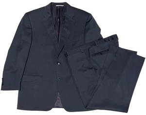 Recent CANALI 1934 Hand Tailored Classic Navy Blue Silky Wool Suit 46R Italy - Picture 1 of 11